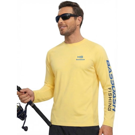 Bassdash Fishing T Shirts for Men UV Sun Protection UPF 50 Long Sleeve Tee T-Shirt