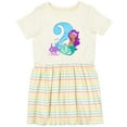 thumbnail image 3 of Inktastic Second Birthday Mermaid Girls Toddler Dress, 3 of 5