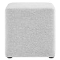 thumbnail image 3 of Ottoman Accent Chair, Grey Gray, Fabric, Living Kitchen Cafe Bistro Hospitality Restaurant, Modern Contemporary HB36569, 3 of 9