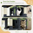 thumbnail image 4 of Globlazer 83'' Multi-Level Large Cat Tree Tower for Indoor Cats with Sisal Scratching Post, Hammock & 2 Condos, Dark Gray, 4 of 7