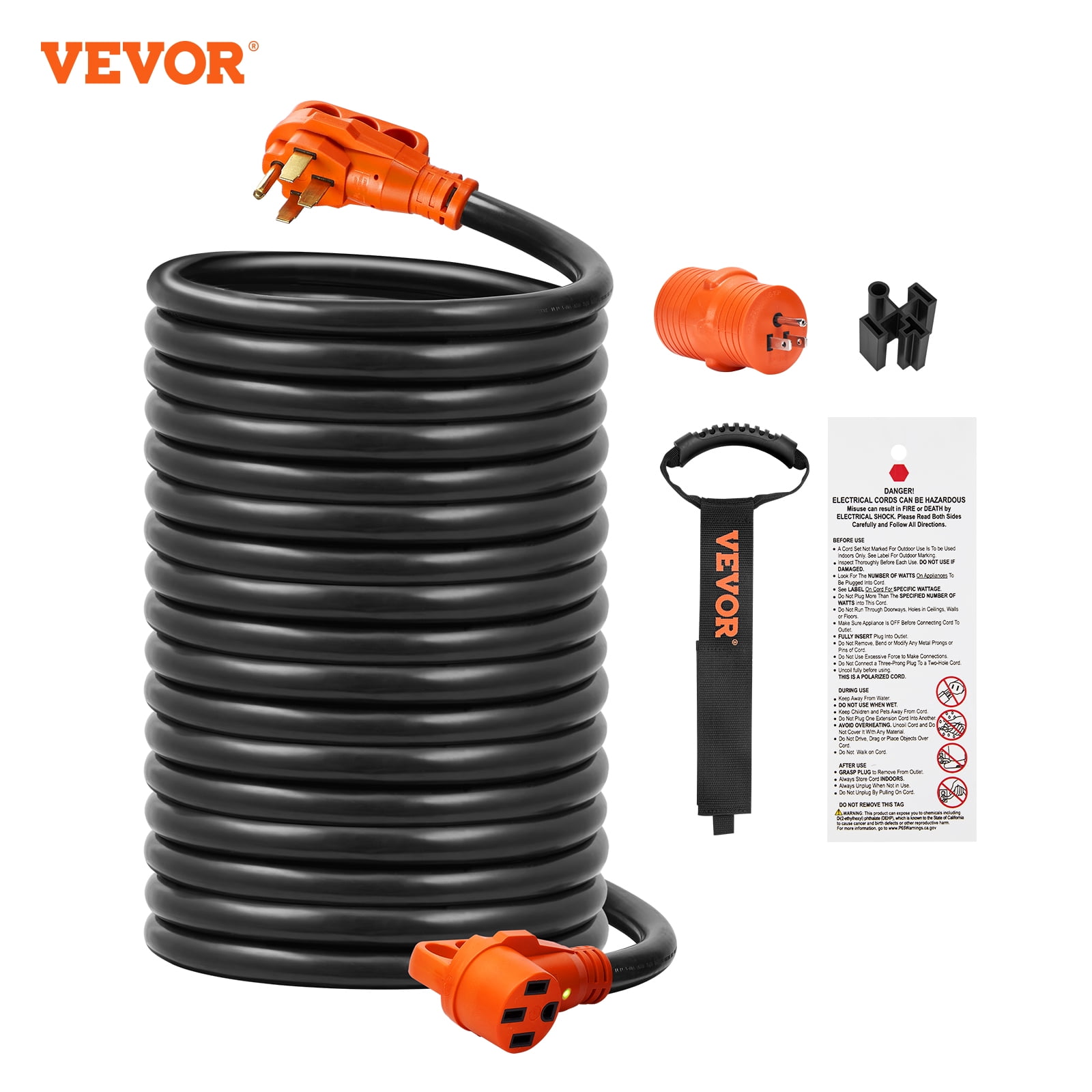 SKYSHALO 50ft RV Extension Cord Power Cord 50Amp NEMA 14-50R/NEMA 14-50P ETL Listed