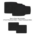 thumbnail image 3 of Duratex Solid Black Blocks Universal Fit Woven Car Floor Mats 4 Pack, 3 of 12