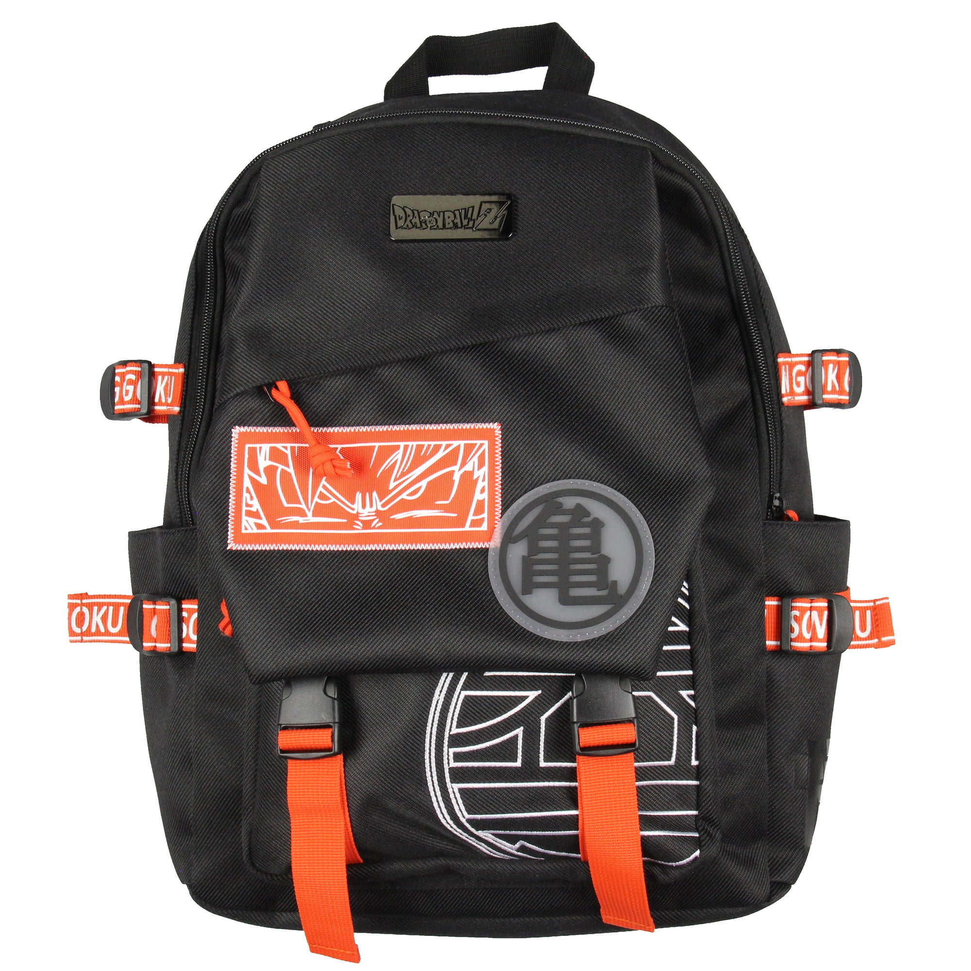 Dragon Ball Z Anime King Kai and Hermit Turtle Kanji Travel School Backpack With Padded Tech Pocket For Women For Men