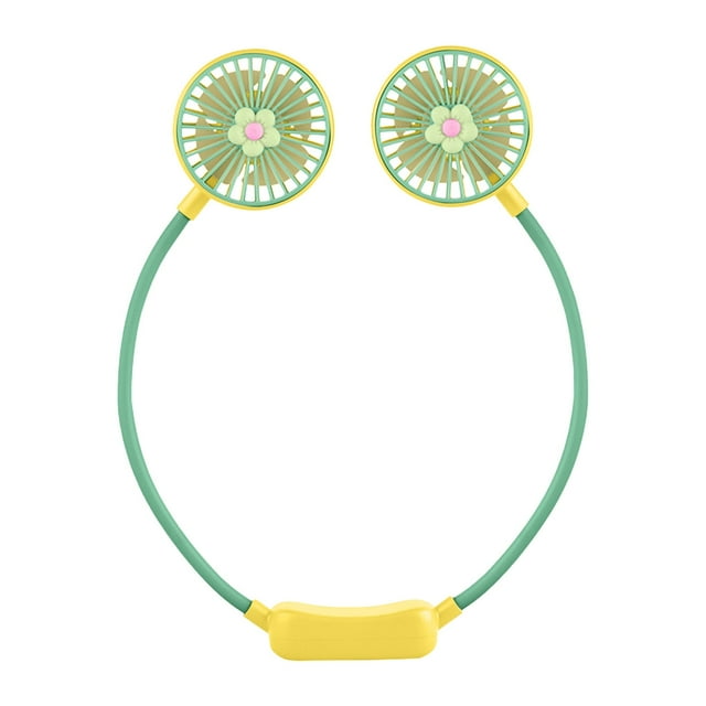 Qocolhg Upgraded Version Portable Neck Fan, Color Changing LED, 360° Free Rotation, and Lower Noise Strong Airflow Headphone Design for Sport, Office, Home, Outdoor, Travel