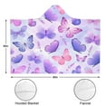 thumbnail image 3 of Wearable Blanket,Purple Butterfly Lavender Pattern Hooded Wearable Flannel Blanket for Adults & Teens,Winter Poncho Shawl Wrap Cape Cozy Anti-Pill,60"x80", 3 of 5