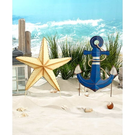 The Lakeside Collection Jumbo Coastal Yard Stake- Anchor