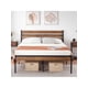 thumbnail image 2 of Queen platform marco de cama con rustic vintage wood cabecero, almacenamiento, metal slats support - no necesita colchón base, 2 of 6