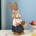thumbnail image 4 of Desktop Decor,Easter Simulation Bunny Home Garden Bunny Decoration Creative Straw Bunny, 4 of 9