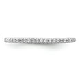 thumbnail image 4 of Sterling Silver Rhodium-plated Polished CZ Ring, 4 of 6