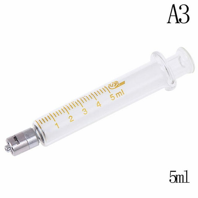 Seringue en Verre de 1 ml à 100 ml Tête Luer Lock Seringue Injecteur en Verre Réutilisable