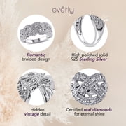 Everly Womens Diamond Sterling Silver Ring