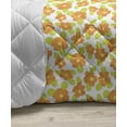 thumbnail image 3 of Orange Down Alternative Comforter, Fantasy Watercolor Backdrop with White Hibiscus Blossoms Leaves Aloha Jungle, Microfiber Quilt for All Season, 5 Sizes, Yellow Coral White, by Ambesonne, 3 of 3