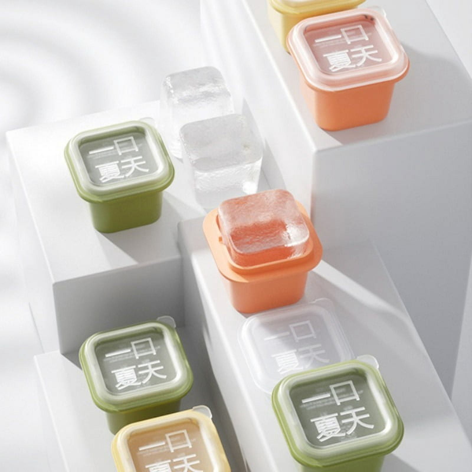 6/1PCS Mini Ice Cube Maker Square Ice Hockey Mold Jelly Pudding Yogurt Ice Cube Mould Reusable Freezing Gadget For Whiskey Drink