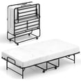 thumbnail image 1 of Gymax 75'' x 38'' Folding Bed w/ Mattress Metal Slat Frame & Gel Memory Foam, 1 of 10