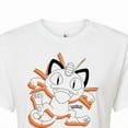 thumbnail image 3 of Pokémon - Meowth - Juniors Cropped Cotton Blend T-Shirt, 3 of 5