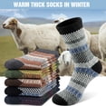 thumbnail image 4 of KOITHOT 5 Pairs Wool Socks for Men, Thick Soft Knit Vintage Boot Crew Socks, 4 of 6