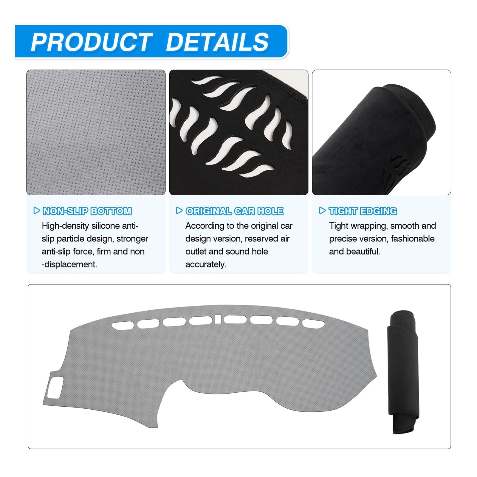 Dash Cover fits for Accord 2013 2014 2015 2016 2017 (LX, Sport, EX, EX-L, & Touring) Dashboard Cover Mat Non-Slip Carpet Sunshield Glare UV Rays Protector