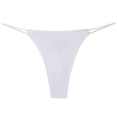 thumbnail image 2 of YWDJ Womens Underwear Thongs Cute 1 Pack Lightweight G String No Show Sexy Underwear Ice Silk Bikini Panties Silky Comfy Yoga Panties White S, 2 of 3
