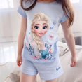 thumbnail image 2 of Conjuntos de pijama de manga corta para niños, ropa de dormir de dibujos animados de Frozen, Elsa, camisón para el hogar, 2-8T, 2 of 4
