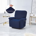 thumbnail image 2 of Langgg Stretch Recliner Chair Slipcover Elastic Full Coverage Solid Color Sofa Cover Replacement for LAZBOY, Navy Blue, 2 of 9