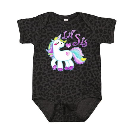 

Inktastic Lil Sis Unicorn- Little Sister Gift Baby Girl Bodysuit