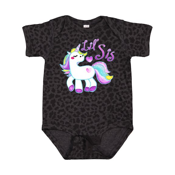 Inktastic Lil Sis Unicorn Little Sister Girls Baby Bodysuit
