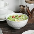 thumbnail image 5 of Stone Lain Alexandria Bone China Dish Set, 32-Piece Dishes for 8, White Basket Weave, 5 of 6