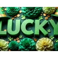 thumbnail image 4 of St Patricks Day Backdrop Banner Shamrock Decorations Irish Luck Party Background Flower Props Green Hat Festival Decor Gift Events Photography, 4 of 4