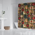 thumbnail image 2 of Pioneer Flower Floral Print Pattern Shower Curtain 72"x84", Bathroom Decorative Shower Curtain Set with 12 Hooks, Waterproof Washable, 2 of 6