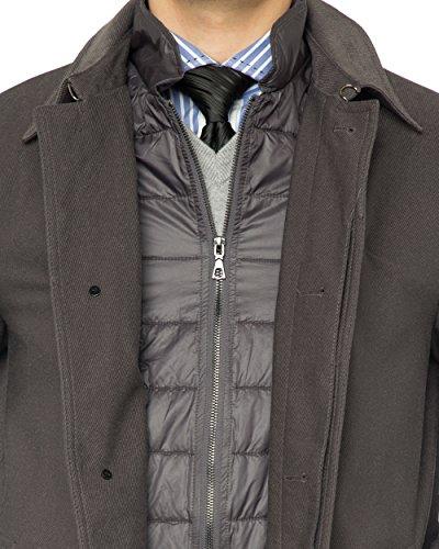 Mens Charcoal Gray Coat Luciano Natazzi Insulated Lining - image 3 of 5