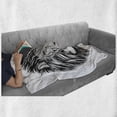 thumbnail image 6 of Indie Soft Flannel Fleece Blanket, Wild Hipster Lion with Glasses Wise Big Cat Clever Intelligent Animal Portrait, Cozy Plush for Indoor and Outdoor Use, 50" x 70", Black and White, by Ambesonne, 6 of 6
