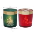 thumbnail image 2 of Christmas Frosted Glass Tealight Holders - Set of 2, 2 of 3