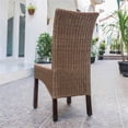 thumbnail image 3 of International Caravan Bali Campbell Rattan Wicker Stained Dining Chair (Set of 2), 3 of 4