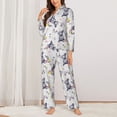 thumbnail image 2 of Sikiie Rabbit And Butterfly Women's Long-Sleeve Shirt and Full-Length Bottom Pajama Set (s-xxl)-Large, 2 of 7