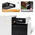 thumbnail image 4 of Cubespace 2-Drawer Mobile Filing Cabinet with Wheels,  Pink Metal Under Desk Office File Cabinet, 4 of 10