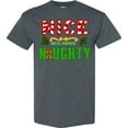 thumbnail image 3 of Inktastic Nice Until Proven Naughty with Holly and Gingerbread Man T-Shirt, 3 of 5