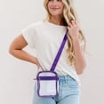 thumbnail image 3 of Clear Bag for Stadium Events, Clear Purses for Women Men, Transparent Crossbody Bag, See Through Sling Backpack, Belt Bag for Concerts Sports Festivals, Pueple, 3 of 3