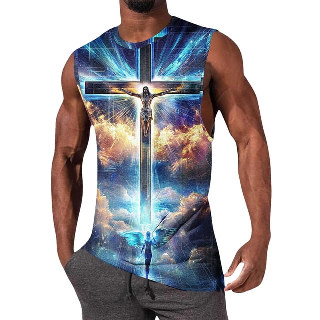 NTACZA Débardeur Athlétique Sans Manches pour Hommes, T-Shirt Graphique de Course à Col Rond pour Hommes TTG