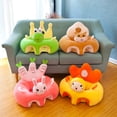 thumbnail image 3 of Sioweci Baby Sofa Chair Cartoon Animals Baby Seat with Leg Holes Handles Non-Slip Bottom Sofa Chair with Back Support for Infants Sitting Up Elephant Size B, 3 of 13
