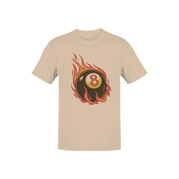 Flaming 8-Ball Design Men's T-shirt