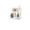 Style C, variant on Lighted Christmas Village House, Small White Glowing Xmas Decor Figurine with Mini Pine Tree Fence Wreath Accent, 1 Pack Holiday Tabletop Ornament, for Winter Indoor Home Mantel Shelf Festive Display