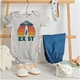 thumbnail image 3 of Aliens Exist UFO Beam Cool Believers Romper Boys or Girls Infant Baby Brisco Brands 12M, 3 of 7