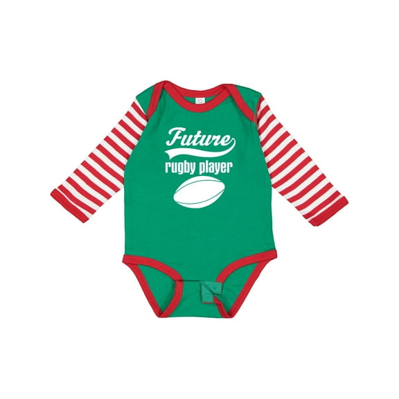 Inktastic Future Rugby Player Boys Long Sleeve Baby Bodysuit