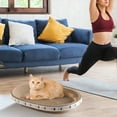 thumbnail image 4 of XIBUFE 2026 New Cat Scratcher, High-Density Oval-Shaped Scratching Board, Water-Resistant and Durable Cardboard, Suitable for Medium to Large Breeds, Provides Firm and Cozy Resting Place, 4 of 5