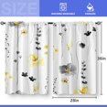 thumbnail image 3 of Watercolor Floral Kitchen Curtains - Yellow and Grey Flower Spring Tier Cafe Curtains Small Window Curtains for Bathroom Living RV Modern Minimalist Window Drapes 36 Inch 2 Panels Set 28"x36", 3 of 5