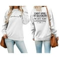 thumbnail image 2 of Ediodpoh Women's Sweatshirts Winter Fashion Festive Christmas Print Round Neck Top Pullover Loose Fit Casual Letter Print White S, 2 of 4
