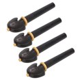 thumbnail image 1 of 4Pcs Violin Tuning Peg HandCarved Flower Ebony Wood Musical Instruments Accessories(Coquille d'ormeau ), 1 of 8