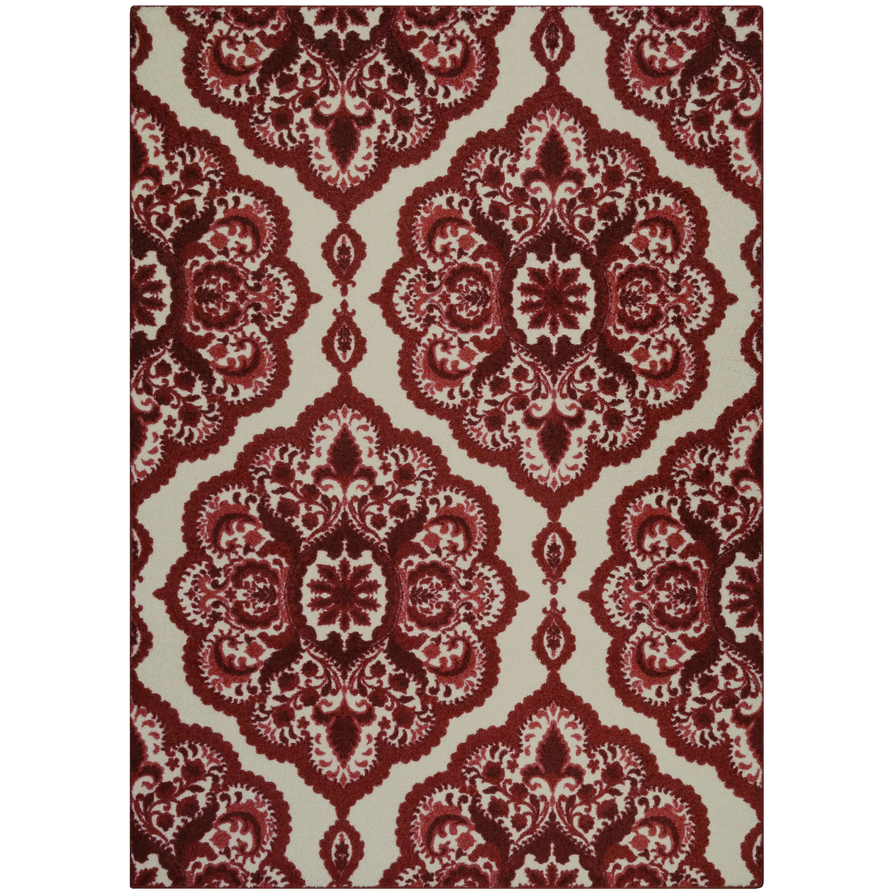 Mainstays Roxanne Medallion Nylon Textured Print Area Rug or Runner, 5' x 7' Walmart