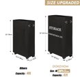 thumbnail image 3 of DOKEHOM 25-Inches Slim Laundry Basket on Wheels, Collapsible Rolling Laundry Hamper, Foldable Narrow Corner Clothes Storage Bins (Black), 3 of 8