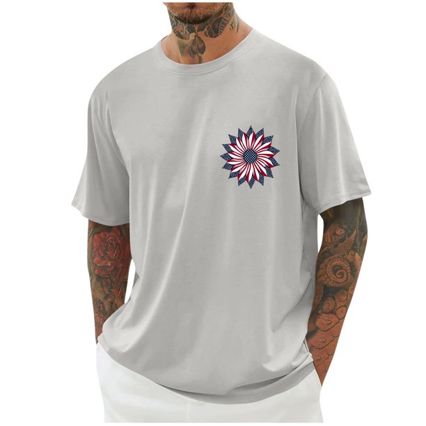 Tops para hombre, blusas y camisas de cuello redondo y manga corta para hombre, blusas casuales de cuello redondo con estampado de moda para hombre, blusas de cuello redondo y manga corta, camisas par